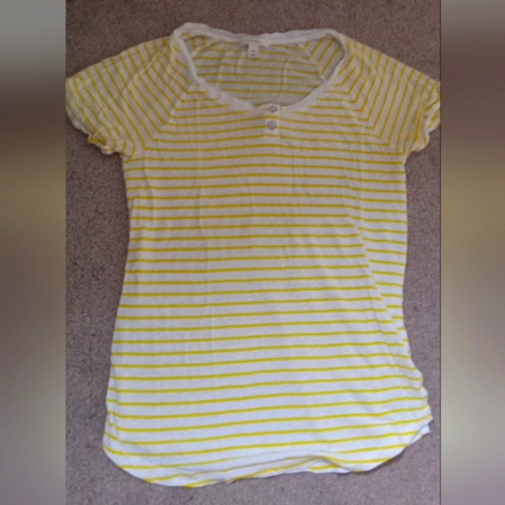 Yellow and White stripe shirt